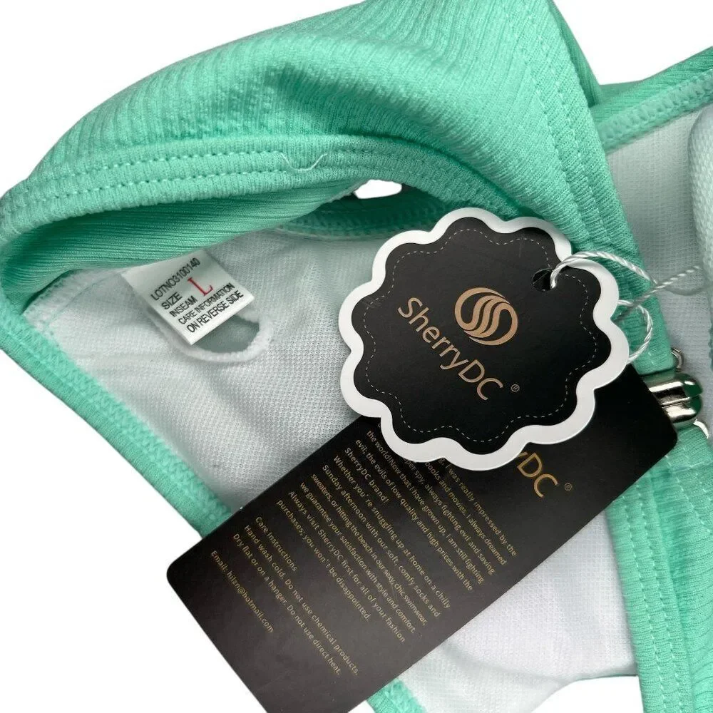 Sherry DC Women's Size Large‎ Mint Green Bikini Top